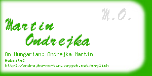 martin ondrejka business card